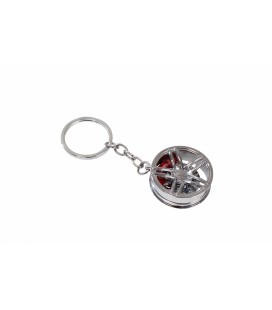 Rim with calipers Keychain Silver