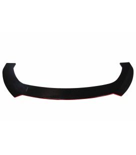 Universal front bumper splitter gloss black 3pcs.