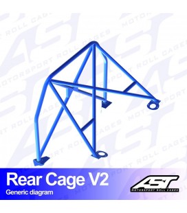 Roll Bar AUDI A3 / S3 (8L) 3-doors Hatchback Quattro REAR CAGE V2