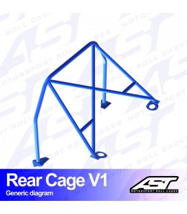 Roll Bar AUDI Coupe (B3) 2-doors Coupe Quattro REAR CAGE V1