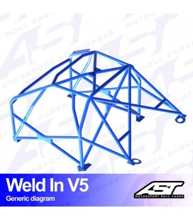 Roll Cage AUDI A3 / S3 (8L) 3-doors Hatchback FWD WELD IN V5