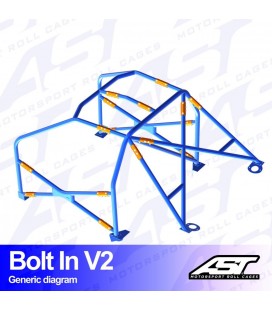 Roll Cage AUDI A3 / S3 (8L) 3-doors Hatchback Quattro BOLT IN V2