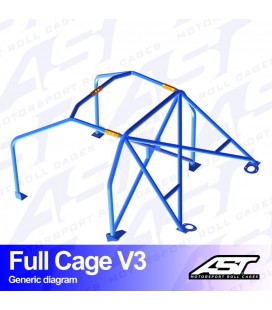 Roll Cage AUDI A3 / S3 (8L) 3-doors Hatchback Quattro FULL CAGE V3