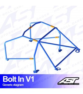 Roll Cage AUDI A3 / S3 (8P) 3-doors Hatchback Quattro BOLT IN V1