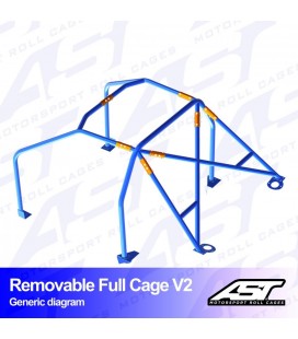 Roll Cage AUDI TT (8N) 3-doors Hatchback FWD REMOVABLE FULL CAGE V2