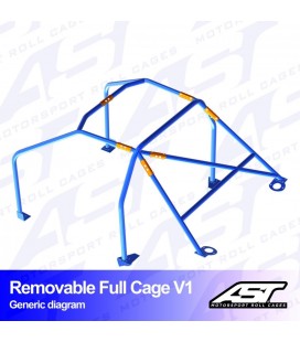 Roll Cage AUDI TT (8N) 3-doors Hatchback Quattro REMOVABLE FULL CAGE V1