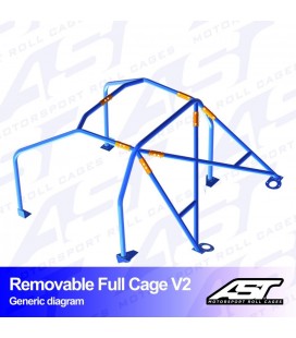 Roll Cage AUDI TT (8N) 3-doors Hatchback Quattro REMOVABLE FULL CAGE V2