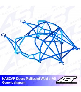 Roll Cage BMW (E30) 3-Series 4-doors Sedan AWD MULTIPOINT WELD IN V5 NASCAR-door