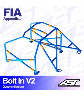 Roll Cage BMW (E36) 3-Series 2-doors Coupe RWD BOLT IN V2