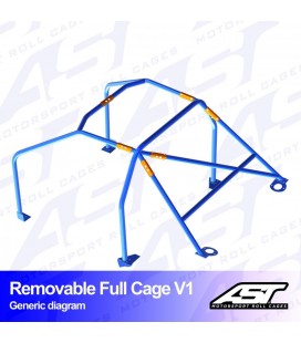 Roll Cage FORD Fiesta (Mk3) (GFJ) 3-doors Hatchback REMOVABLE FULL CAGE V1