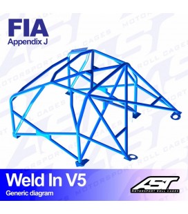 Roll Cage FORD Focus (Mk2) 3-doors Hatchback FWD WELD IN V5