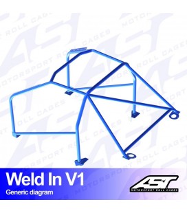Roll Cage NISSAN Silvia (S15) 2-doors Coupe WELD IN V1