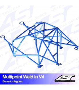 Roll Cage Opel Vectra (A) 5-doors Sedan FWD MULTIPOINT WELD IN V4