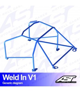 Roll Cage Opel Vectra (A) 5-doors Sedan FWD WELD IN V1