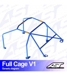 Roll Cage RENAULT Clio (Phase 1) 3-doors Hatchback FULL CAGE V1