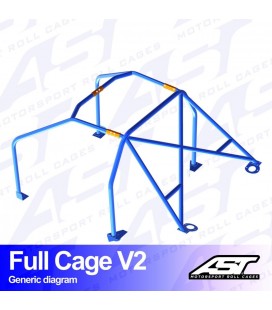 Roll Cage Renault Megane (Phase 3) 3-doors Hatchback FULL CAGE V2