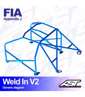 Roll Cage SEAT Ibiza (021) 3-doors Hatchback WELD IN V2