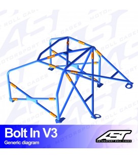 Roll Cage VW Golf (Mk4) 3-doors Hatchback 4Motion BOLT IN V3