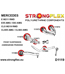 116284B: Full suspension polyurethane bush kit AMG